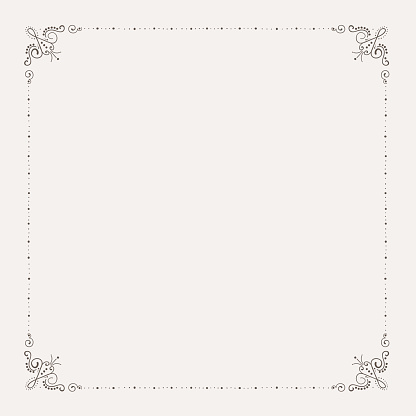 Frame Bordes One Line Frame Border And Line Design Elements Hand Drawn Vector Series Stock ...
