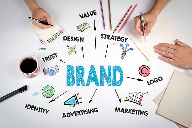 Brand Concept. The meeting at the white office table