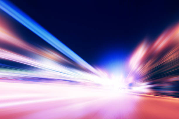 istock Speed motion on the road at night. 638064370