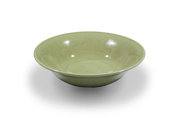 istock Soup green plate on white background from side 638068758