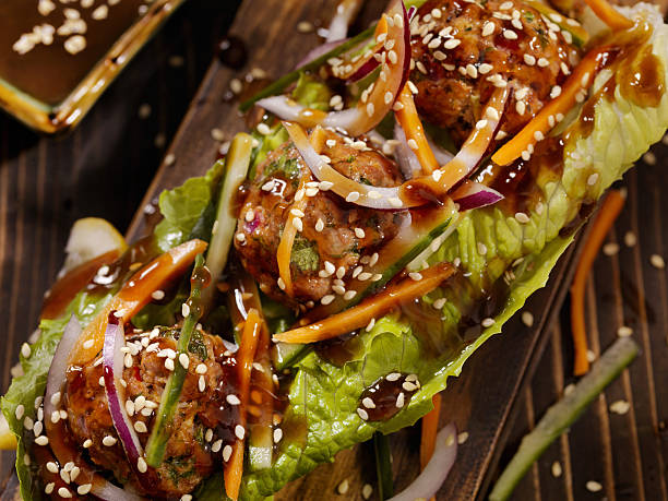 istock Asian inspired Meatball Lettuce Wrap 638068972