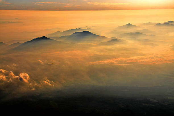 istock View of sunrise from Mt Fuji 638069392