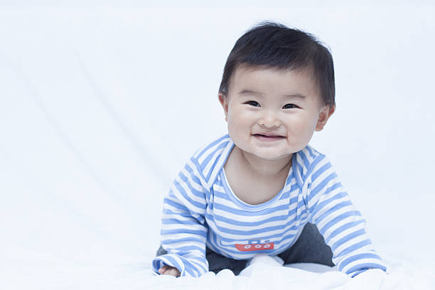 istock Cute Chinese baby boy in sailor suit 638069762