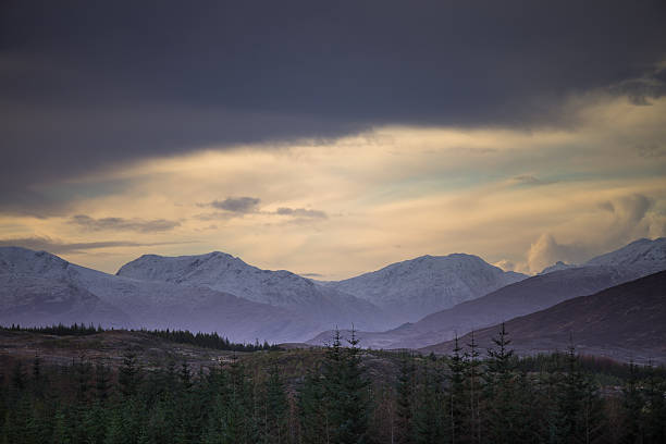 Scottish Highland landscape shot near Invergarry in the Scottish Highlands, looking down into the Great Glen.