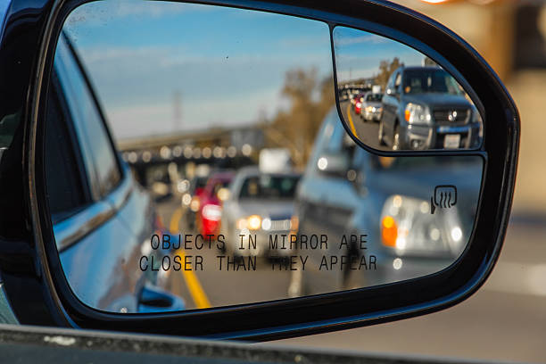 istock Objects in mirror are closer than they appear on car 638079940