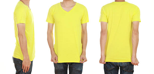 istock man with blank t-shirt 638081950
