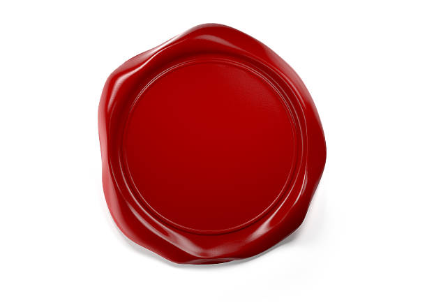 istock Red Wax Seal Isolated on White Background 638084230