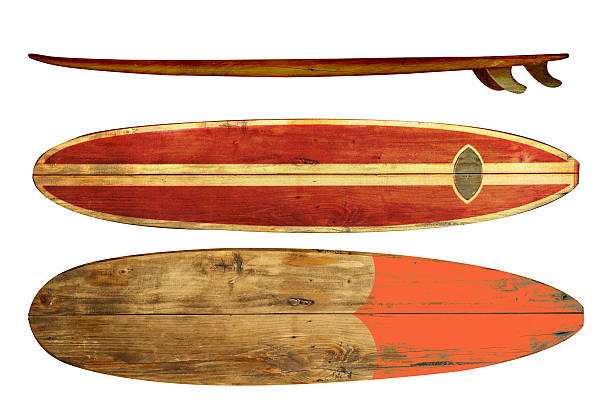 vintage surfbretter - surfboard stock-fotos und bilder