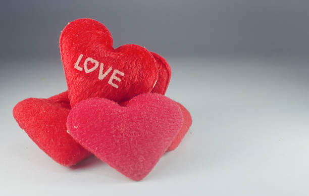 istock Red Heart Pillows with word Love 638086678