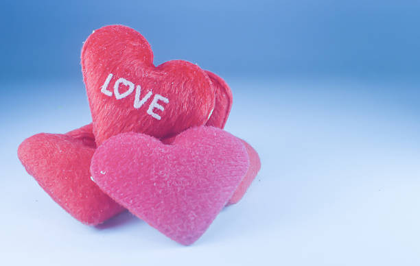 istock Red Heart Pillows with word Love 638087068