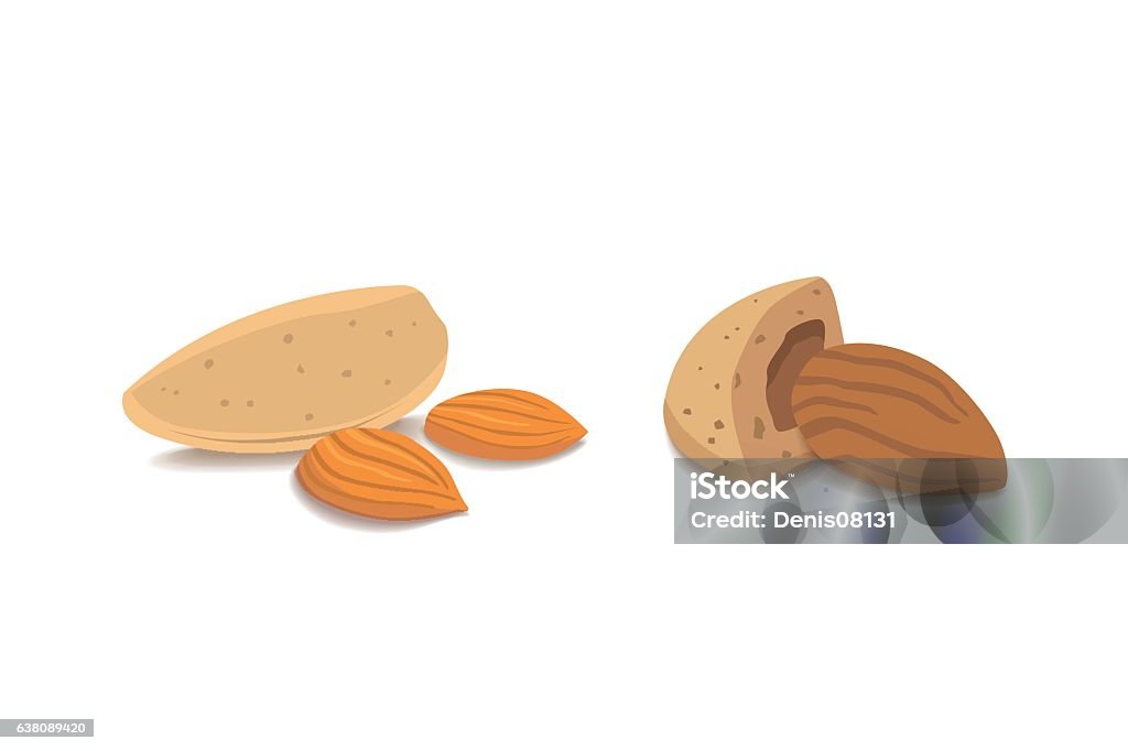 Vektorová sbírka kreslených izolovaných mandlí. helthy ořechy vegeterian jídlo - Bez autorských poplatků Design - Témata vektorové obrázky Vektorová sbírka kreslených izolovaných mandlí. helthy ořechy vegeterian jídlo - Bez autorských poplatků Design - Témata vektorové obrázky
