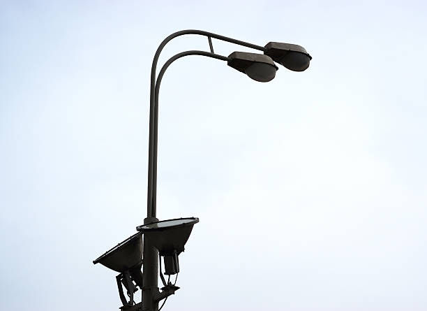 istock Industrial Moscow street lamp background 638090984