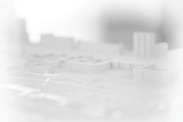 istock Horizontal black and white toy city illustration background 638092846
