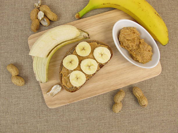 istock Bread with banana and peanut butter 638098638