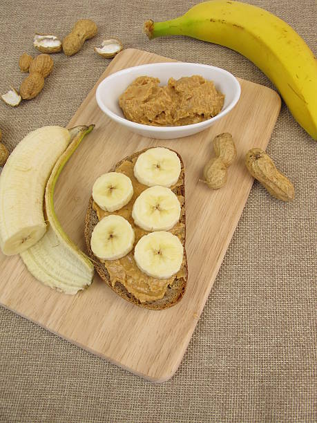 istock Bread with banana and peanut butter 638098696