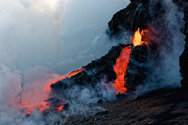 istock Kilauea Lava Flow entering the Pacific 638105202