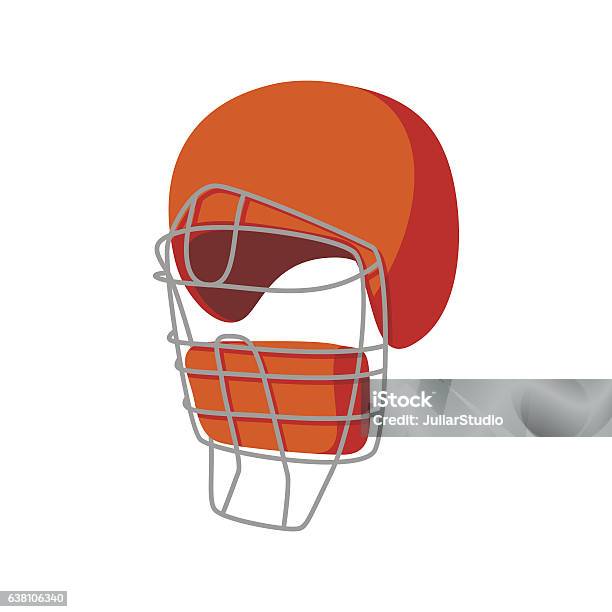 Baseball Catcher Helmet Cartoon Icon Stock Illustration - Download