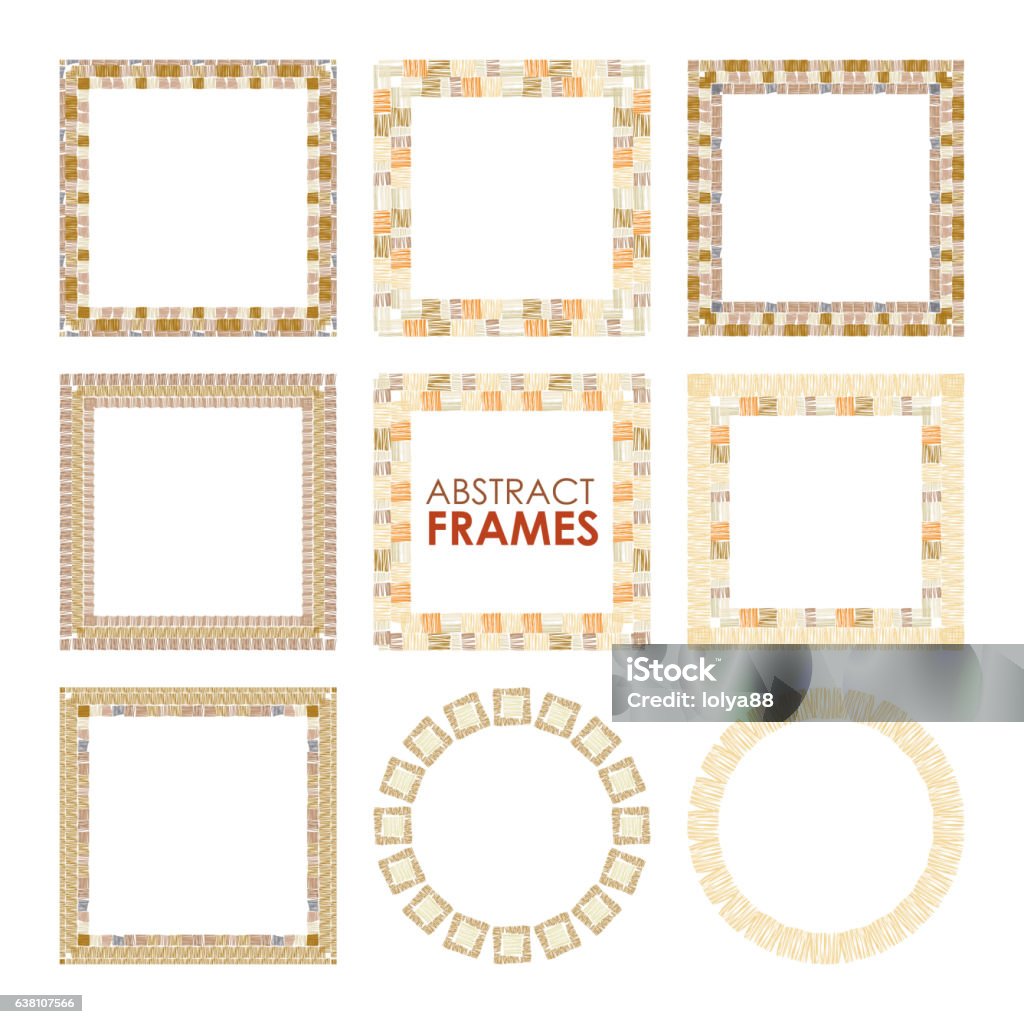 Different Races Frame Design Ethnic Vector Frame Set Stock Illustration - Download Image Now ...