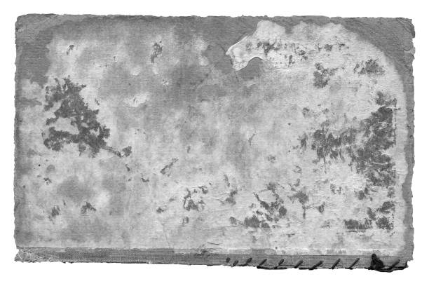 istock Old paper book cover on white 638109146