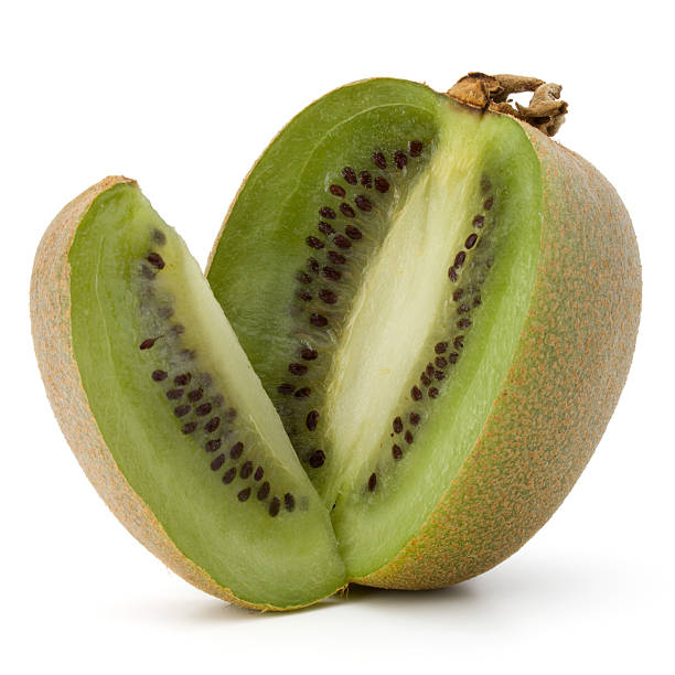 istock Sliced Kiwi fruit isolated on white background cutout 638109542