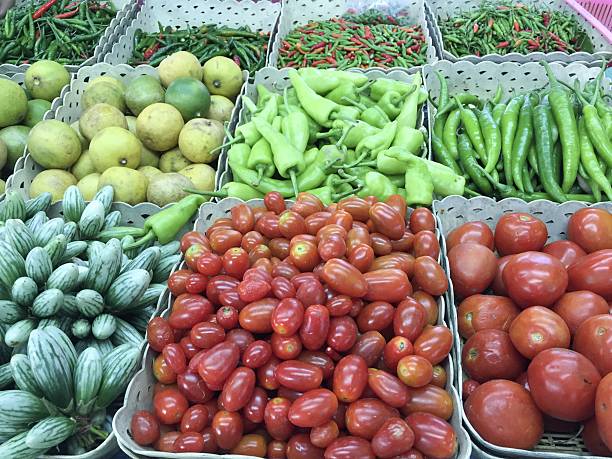 Various type of vegetable in fresh food market