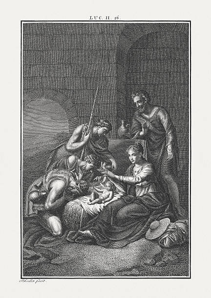 The Shepherds at the crib (Luke 2), published c. 1850