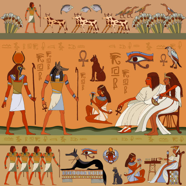 30+ Ancient Egypt Scene Mythology Illustrations, Royalty-Free Vector ...