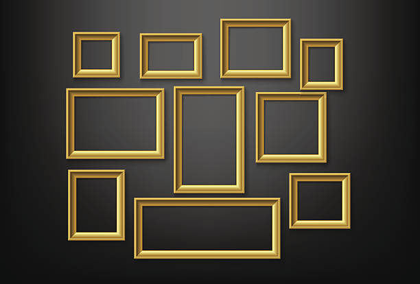 ゴールドフレーム - picture frame paintings frame photography点のイラスト素材／クリップアート素材／マンガ素材／アイコン素材