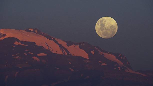 istock Full Moon rising at Mount Andes in Santiago Chile 638123466