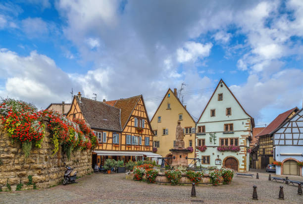 istock Main square in Eguisheim, Alsace, France 638126894