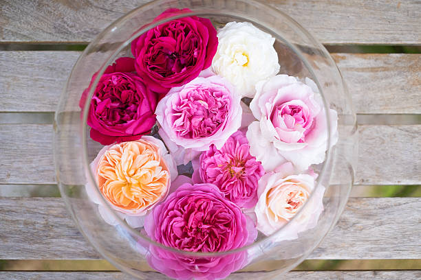 istock Colorful roses in glass vase 638127704