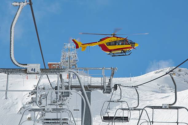 istock Rescue helicopter in the mountains 638129034