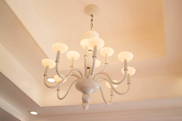 istock Chandelier in warm vintage room style 638132618