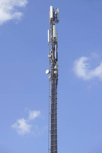istock structure tower of cell phone antenna with blue sky 638133160