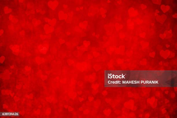 Abstract Red Hearts On Grunge Background Stock Photo - Download Image Now - Backgrounds, Valentine's Day - Holiday, Valentine Card