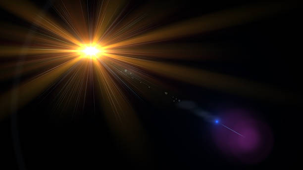 istock abstract of lighting  , digital lens flare in dark background 638137108