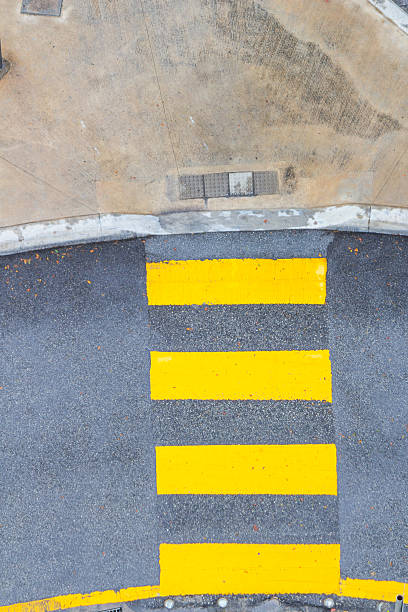 istock Yellow crosswalk on the street 638139046