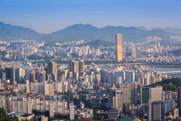 istock Seoul city, Downtown skyline, South Korea 638141814