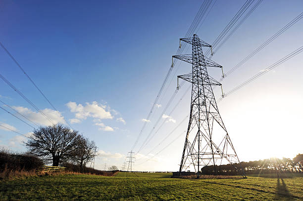 istock Electric Pylons-Stock Photo 638141950