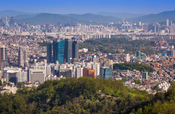 istock Seoul city, Downtown skyline, South Korea 638142212