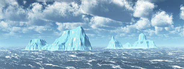 istock Icebergs in the stormy sea 638146182