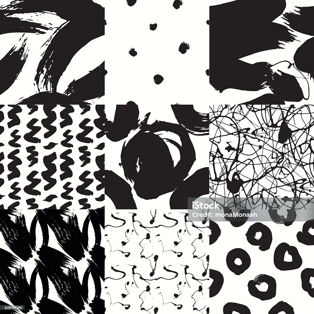 Paint Pattern Texture Vector Set Of Seamless Pattern With Creative Texture Vector Illustration Paint ...