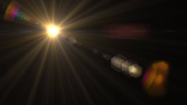 istock abstract of lighting  , digital lens flare in dark background 638149086