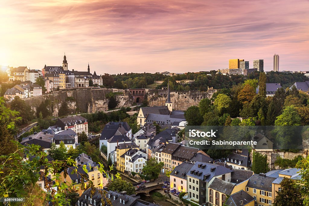 Cty of Luxembourg The nice city of Luxembourg in Europe Luxembourg - Benelux Stock Photo