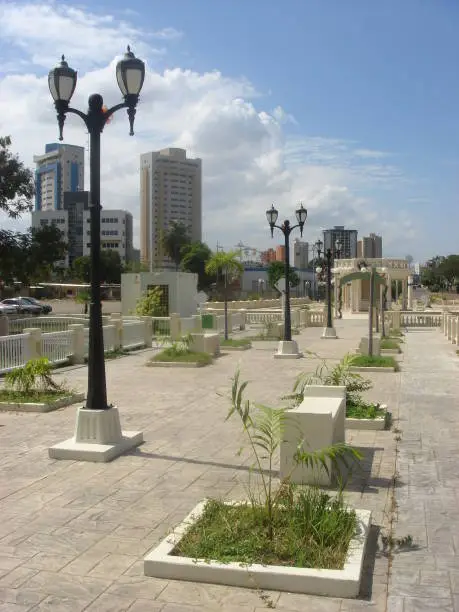 A walk station in a park at Maracaibo.