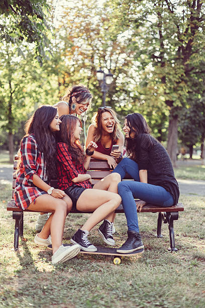 Group of friends spending time together