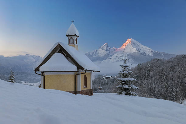 Lockstein Chapel in Berchtesgaden at Christmas.