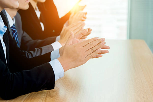 istock Applauding at meeting 638151196