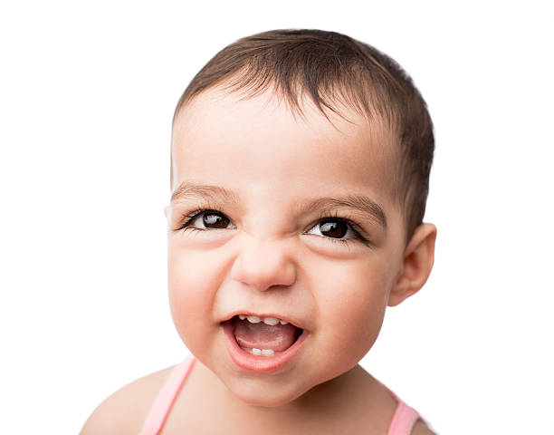 istock Baby girl with a facial expression 638152674