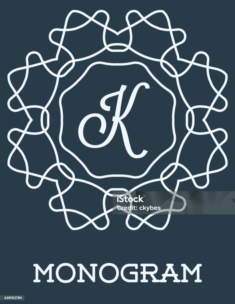 Monogram Design Template With Letter Vector Illustration Premium ...